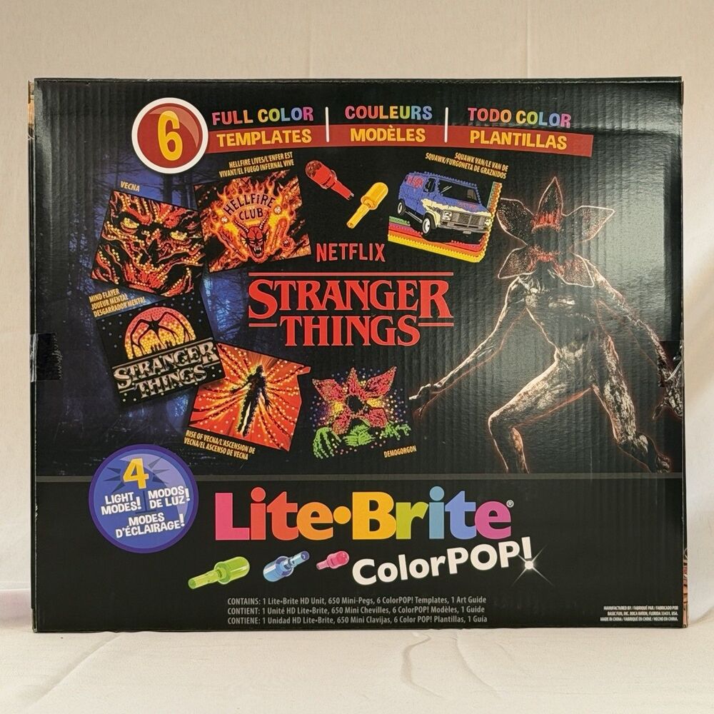 STRANGER THINGS Lite Brite Color POP *SEASON 5* Vecna Demogorgon Hellfire NEW - Picture 2 of 2